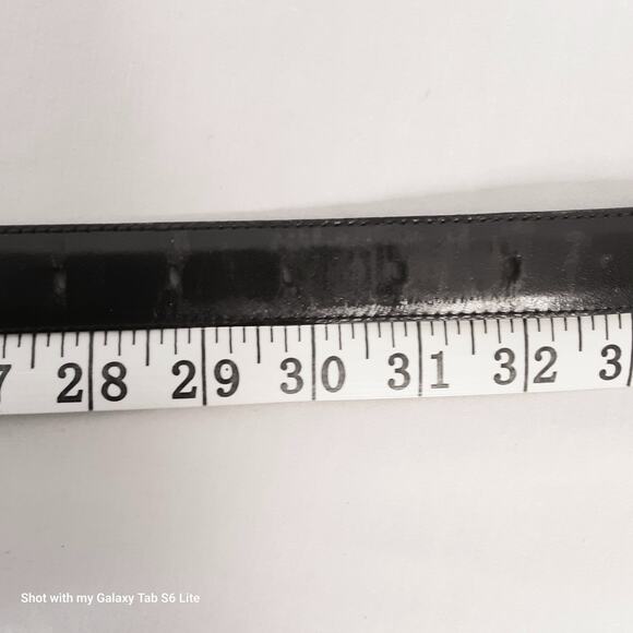 Liz Claiborne Black Belt Womens Medium Waist Fullgrain Semi Aniline Leather - Picture 11 of 13